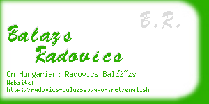 balazs radovics business card